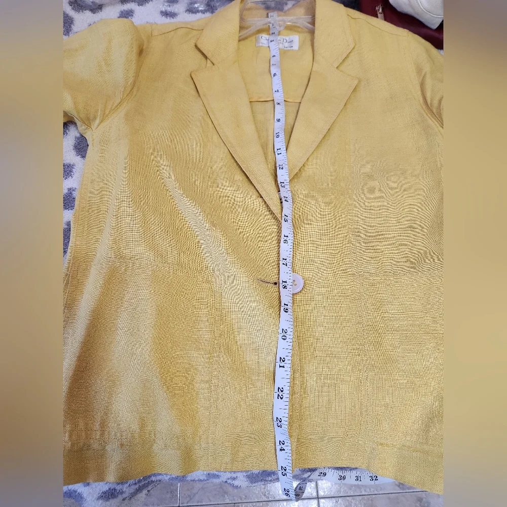 Vintage Christian Dior yellow blazer